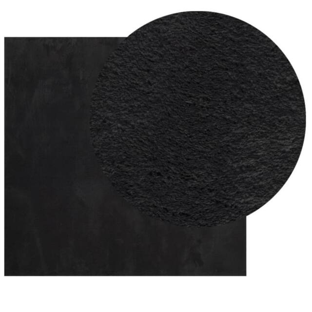 Berkfield Home Rug HUARTE Short Pile Soft & Washable Black 200x200 cm - Size: Medium - image 1