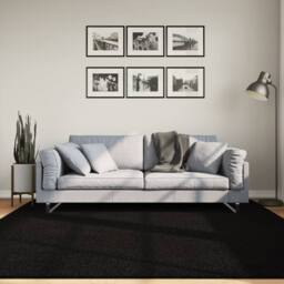 Berkfield Home Rug HUARTE Short Pile Soft & Washable Black 200x200 cm - Size: Medium - thumbnail 2