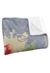 JQ Licensing Love Happiness Joy Flower 2 Silky Touch Super Soft Throw Blanket 152 X 127 cm in White - thumbnail 3