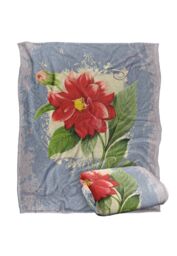 JQ Licensing Love Happiness Joy Flower 2 Silky Touch Super Soft Throw Blanket 152 X 127 cm in White - thumbnail 2