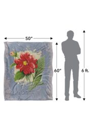 JQ Licensing Love Happiness Joy Flower 2 Silky Touch Super Soft Throw Blanket 152 X 127 cm in White - thumbnail 5