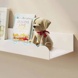 KORVIXA 3x Nursery Children Room White Floating Shelves - Size: 100 cm - thumbnail 3