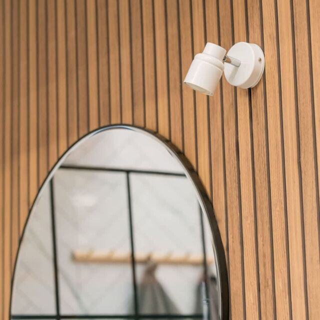 ValueLights Benton Single Adjustable Spotlight IP44 Rated Bathroom Wall Light in White - image 1