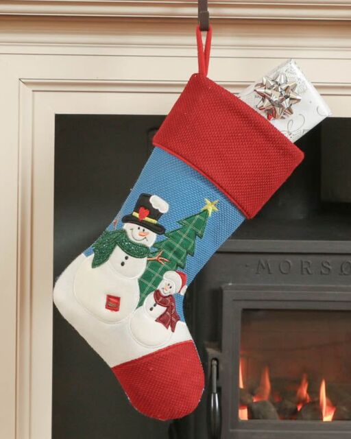 Dibor Set of 4 Patchy & Pete The Snowmen Xmas Tree Christmas Gift Bag Stocking - Size: 4 Pack - image 1