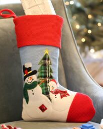 Dibor Set of 4 Patchy & Pete The Snowmen Xmas Tree Christmas Gift Bag Stocking - Size: 4 Pack - thumbnail 4