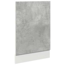 Berkfield Home Dishwasher Panel Concrete Grey 45x3x67 cm cm - Size: 45 x 3 x 67 cm - thumbnail 1