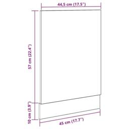 Berkfield Home Dishwasher Panel Concrete Grey 45x3x67 cm cm - Size: 45 x 3 x 67 cm - thumbnail 8