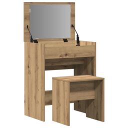 Berkfield Home Dressing Table with Mirror Artisan Oak Engineered Wood in Brown - thumbnail 5
