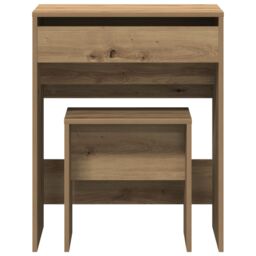 Berkfield Home Dressing Table with Mirror Artisan Oak Engineered Wood in Brown - thumbnail 7