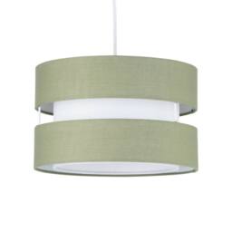 First Choice Lighting Set of 2 Benni - Sage Green 26cm Pendant Shades - thumbnail 2