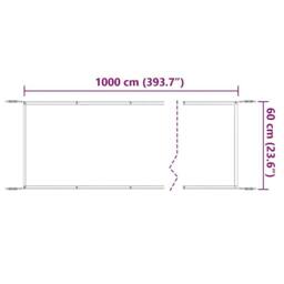 Berkfield Home Vertical Awning Terracotta 60x1000 cm Oxford Fabric - thumbnail 5