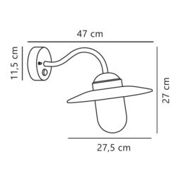 Nordlux Industrial Outdoor Wall Light Silver Galvanized steel E27 Coastal/Marine Safe - Mains Powered, IP54 - thumbnail 4