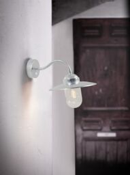 Nordlux Industrial Outdoor Wall Light Silver Galvanized steel E27 Coastal/Marine Safe - Mains Powered, IP54 - thumbnail 2