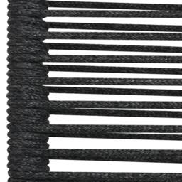 Berkfield Home 5 Piece Garden Dining Set Black Cotton Rope & Steel - thumbnail 6