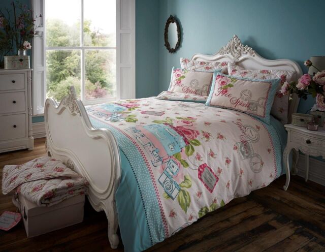 Smart Living Polycotton Printed Free Spirit Duvet Cover with Pillowcase Set - Size: Single - image 1