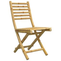 Berkfield Home Beautiful 3 Piece Bistro Set Bamboo in Brown - thumbnail 7