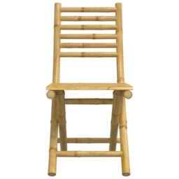 Berkfield Home Beautiful 3 Piece Bistro Set Bamboo in Brown - thumbnail 8
