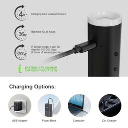 Harper Living Set of 2 Battery Operated Wall Light, Dimmable & Colour Changing Wall Sconces, Black - thumbnail 6