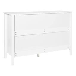 Wyld and Coco 6-Drawer Chest White MDF with Gold Handles - thumbnail 5