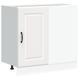Berkfield Home Kitchen Base Cabinet Kalmar White Engineered Wood - thumbnail 2
