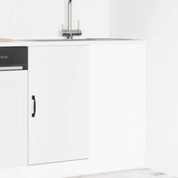 Berkfield Home Kitchen Base Cabinet Kalmar White Engineered Wood - thumbnail 3