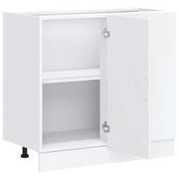 Berkfield Home Kitchen Base Cabinet Kalmar White Engineered Wood - thumbnail 6