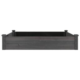Berkfield Home Garden Raised Bed with Liner Grey 120x120x25 cm Solid Wood Fir - Size: 120 x 120 x 25 cm - thumbnail 5