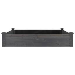 Berkfield Home Garden Raised Bed with Liner Grey 120x120x25 cm Solid Wood Fir - Size: 120 x 120 x 25 cm - thumbnail 4