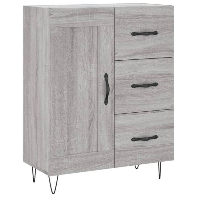 Berkfield Home Sideboard Grey Sonoma 69.5x34x90 cm Engineered Wood - image 1