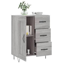 Berkfield Home Sideboard Grey Sonoma 69.5x34x90 cm Engineered Wood - thumbnail 4