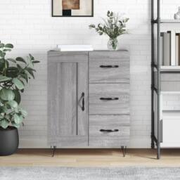 Berkfield Home Sideboard Grey Sonoma 69.5x34x90 cm Engineered Wood - thumbnail 2
