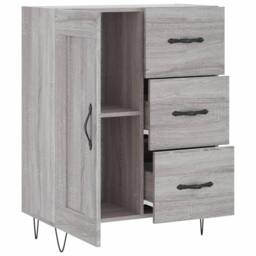 Berkfield Home Sideboard Grey Sonoma 69.5x34x90 cm Engineered Wood - thumbnail 6