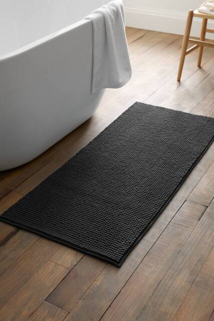 Catherine Lansfield 'Bobble' Bath Runner in Charcoal - image 1