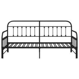 Berkfield Home Daybed Frame with Trundle Black 90x200 cm Steel - thumbnail 6