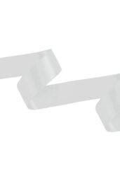 Neel Blue Double Sided Satin Polyester Ribbon Roll, 50mm x 10 Metres in White - thumbnail 1