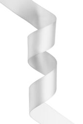Neel Blue Double Sided Satin Polyester Ribbon Roll, 50mm x 10 Metres in White - thumbnail 3