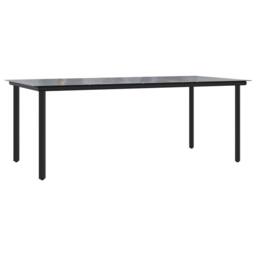 Berkfield Home 9 Piece Garden Dining Set Black Poly Rattan - thumbnail 7