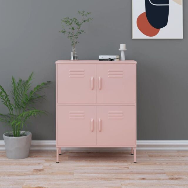 Berkfield Home Storage Cabinet Pink 80x35x101.5 cm Steel - image 1