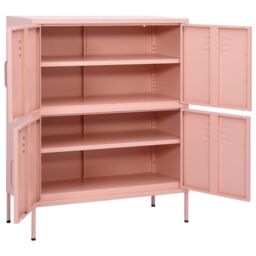 Berkfield Home Storage Cabinet Pink 80x35x101.5 cm Steel - thumbnail 6