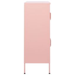 Berkfield Home Storage Cabinet Pink 80x35x101.5 cm Steel - thumbnail 4
