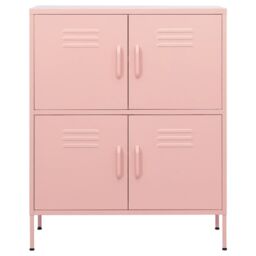 Berkfield Home Storage Cabinet Pink 80x35x101.5 cm Steel - thumbnail 3