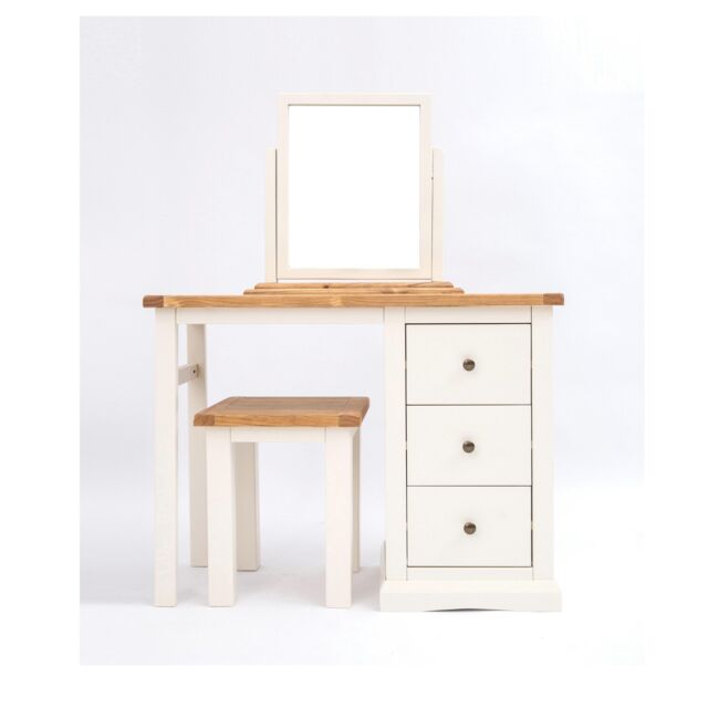 Cabinet Bits Castelli 3 Drawer Dressing Table Set Brass Knob in Off-White - image 1