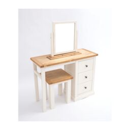 Cabinet Bits Castelli 3 Drawer Dressing Table Set Brass Knob in Off-White - thumbnail 3
