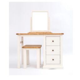 Cabinet Bits Castelli 3 Drawer Dressing Table Set Brass Knob in Off-White - thumbnail 1