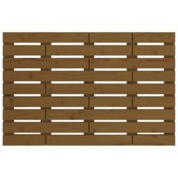 Berkfield Home Wall Headboard Honey Brown 96x3x63 cm Solid Wood Pine - Size: 96 x 3 x 63 cm - thumbnail 4