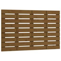 Berkfield Home Wall Headboard Honey Brown 96x3x63 cm Solid Wood Pine - Size: 96 x 3 x 63 cm - thumbnail 3