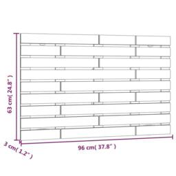 Berkfield Home Wall Headboard Honey Brown 96x3x63 cm Solid Wood Pine - Size: 96 x 3 x 63 cm - thumbnail 8