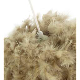 Happy Homewares Eye-Catching & Modern Olive Green Feather Decorated Pendant Shade - Size: 10 inches - thumbnail 3