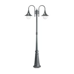 Netlighting Cima Outdoor Lamp Post 2 Lights Anthracite IP43 E27 in Black