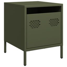 Berkfield Home Bedside Cabinets¬†2 pcs Olive Green 35x39x43.5 cm Steel - thumbnail 6